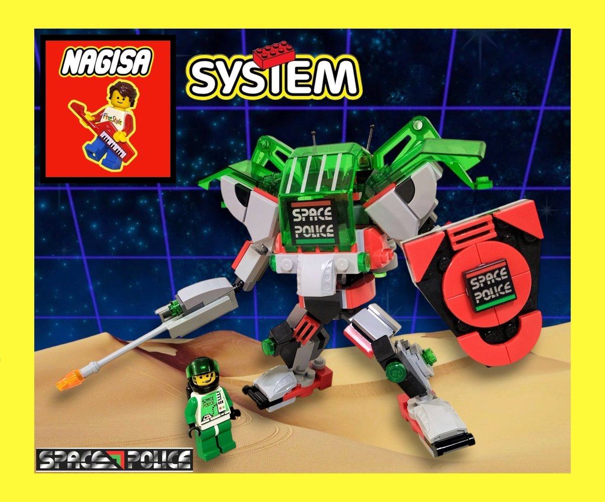 nagisajive's tweet image. 連勤の合間に
架空パッケージ作ってみた😅👍️♬

#lego
#spacepolice