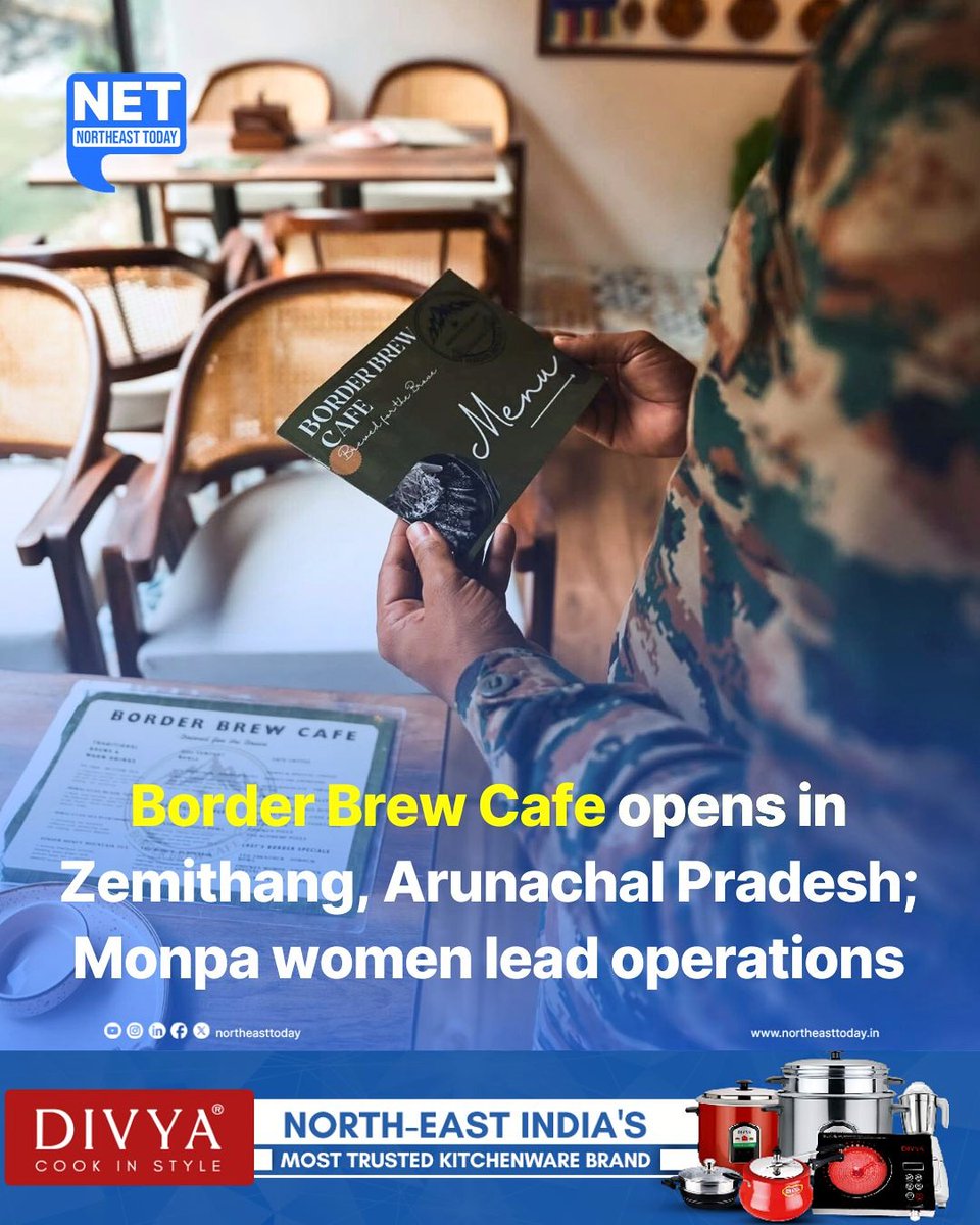 NortheastToday's tweet photo. #ArunachalPradesh | A new cafe managed by local Monpa women was inaugurated at Zemithang in Arunachal Pradesh on Thursday, aimed at promoting community development and sustainable tourism in remote border areas.

Read more..
https://t.co/MOustakviJ

#BorderBrewCafe #sustainabletourism #arunachaltourism #IndianArmy #Zemithang #NortheastToday