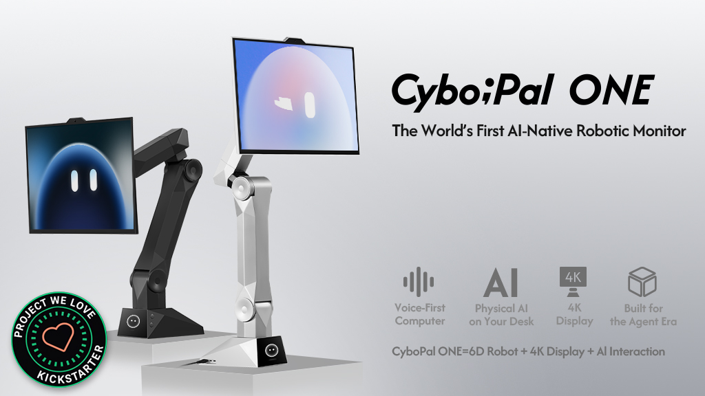 CyboPal's tweet photo. 🎉 Big News! CyboPal ONE just earned the Kickstarter "Project We Love" badge! ❤️

🤖 AS the World’s First AI-Native Robotic Monitor, we are defining the new future of human-desktop interaction.

🔥 Follow our KS pre-launch to unlock exclusive VIP perks:
https://t.co/wyQKnYmrGB https://t.co/qEIS6ijNNw