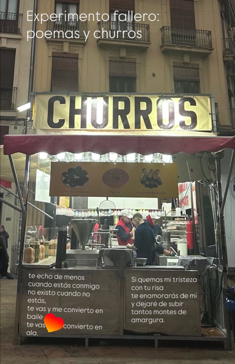 irenecastello's tweet photo. En Valencia en fallas hay más churrerías que personas. Este año hice un experimento fallero. Una churrería y un poema cada día. Aquí una pequeña muestra y la de hoy edición especial día del padre ❤️ https://t.co/BgGc6GRfHK