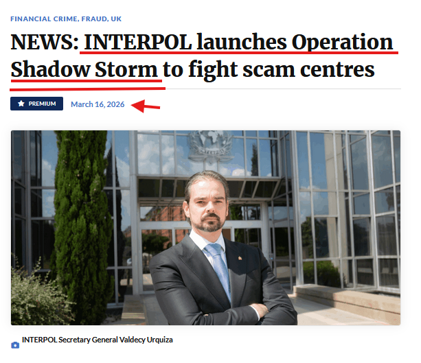 TheDebriefing17's tweet image. 🤔#Hmmm INTERPOL Launches Operation "SHADOW STORM"

🧱 Another Brick Out of the Wall  INTERPOL Launches “Shadow Storm”

INTERPOL just launched Operation Shadow Storm, a new global task force funded by the UK Home Office to dismantle scam centres worldwide.

Read that carefully.