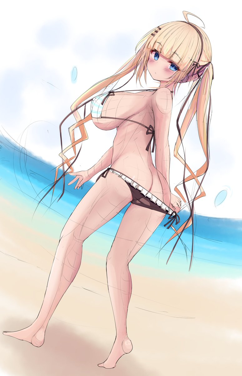 水着金髪リカバー(コリカ)ラフっ 