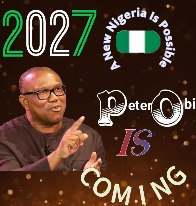 Peter Obi is my ADC Presidential candidate. I will support him, campaign for him, vote for him and defend my vote.

 A new Nigeria is POssible