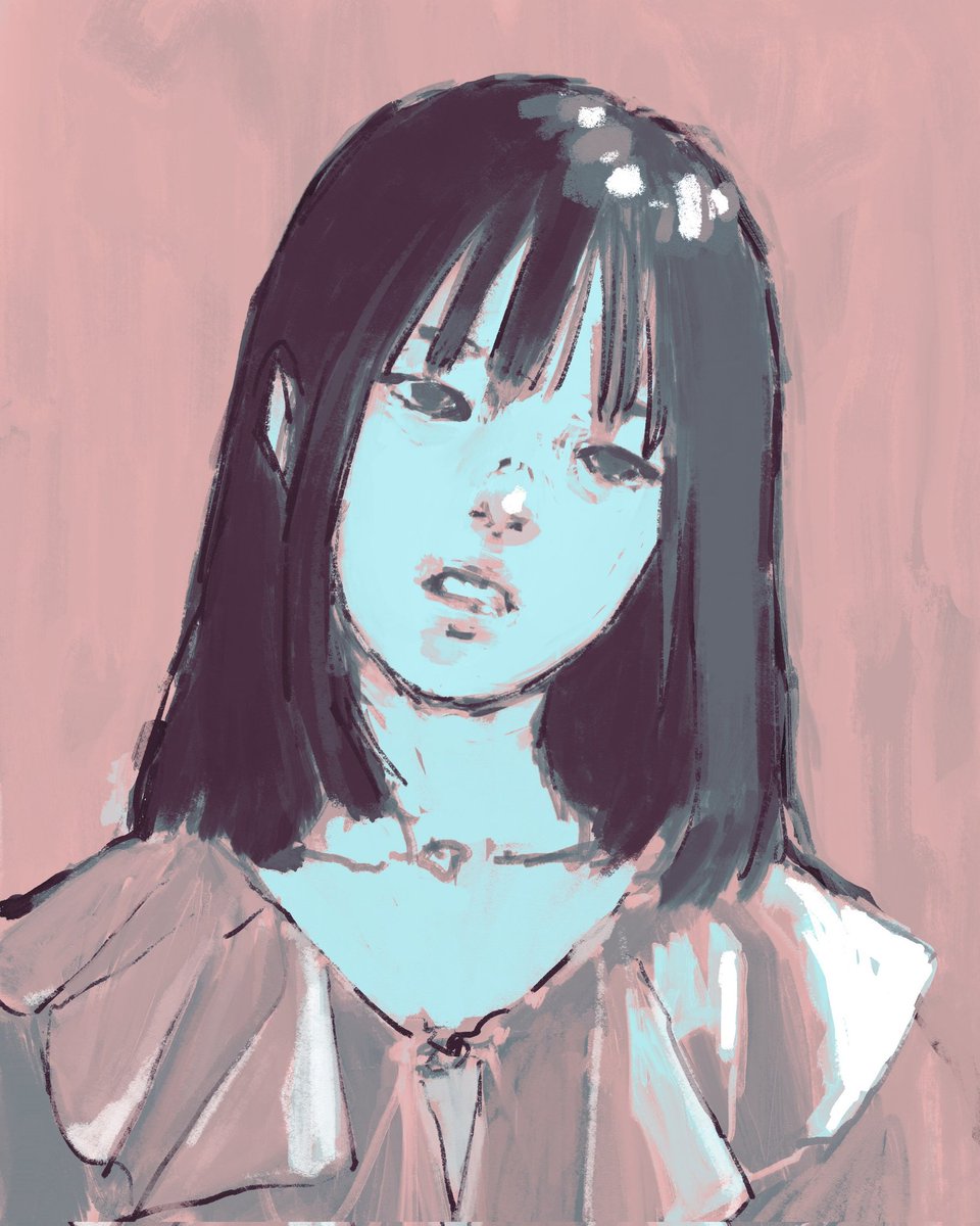 rkgk
なんかいいアイデア降りて来ないかなあと思って描いてたけど、なんにも降りてきませんでした😇
 #イラスト