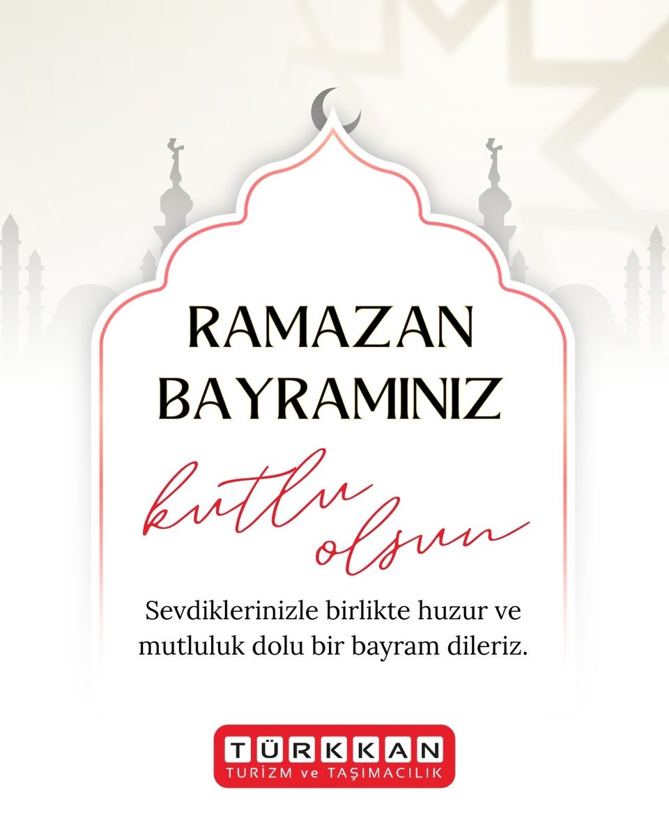 TurkkanTurizm's tweet photo. Mutlu, umutlu ve bereketli bir bayram geçirmeniz dileğiyle,
Ramazan Bayramınızı kutlarız…🙏🌙🌟🕌💖🎉
#ramazanbayramı #şekerbayramı #turkkanturizm
#micetaşımacılık #kongretaşımacılık #viptaşımacılık https://t.co/xeh8GBtWWR