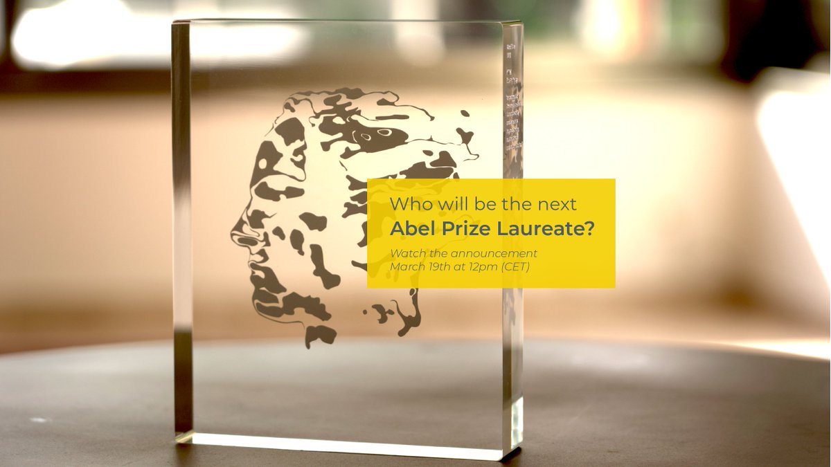 abel_prize's tweet photo. We are counting down to The Abel Prize Announcement 2026. Watch it at 12.00 noon (CET) at https://t.co/wpj5CtMRSp https://t.co/ghNsuWjhvF