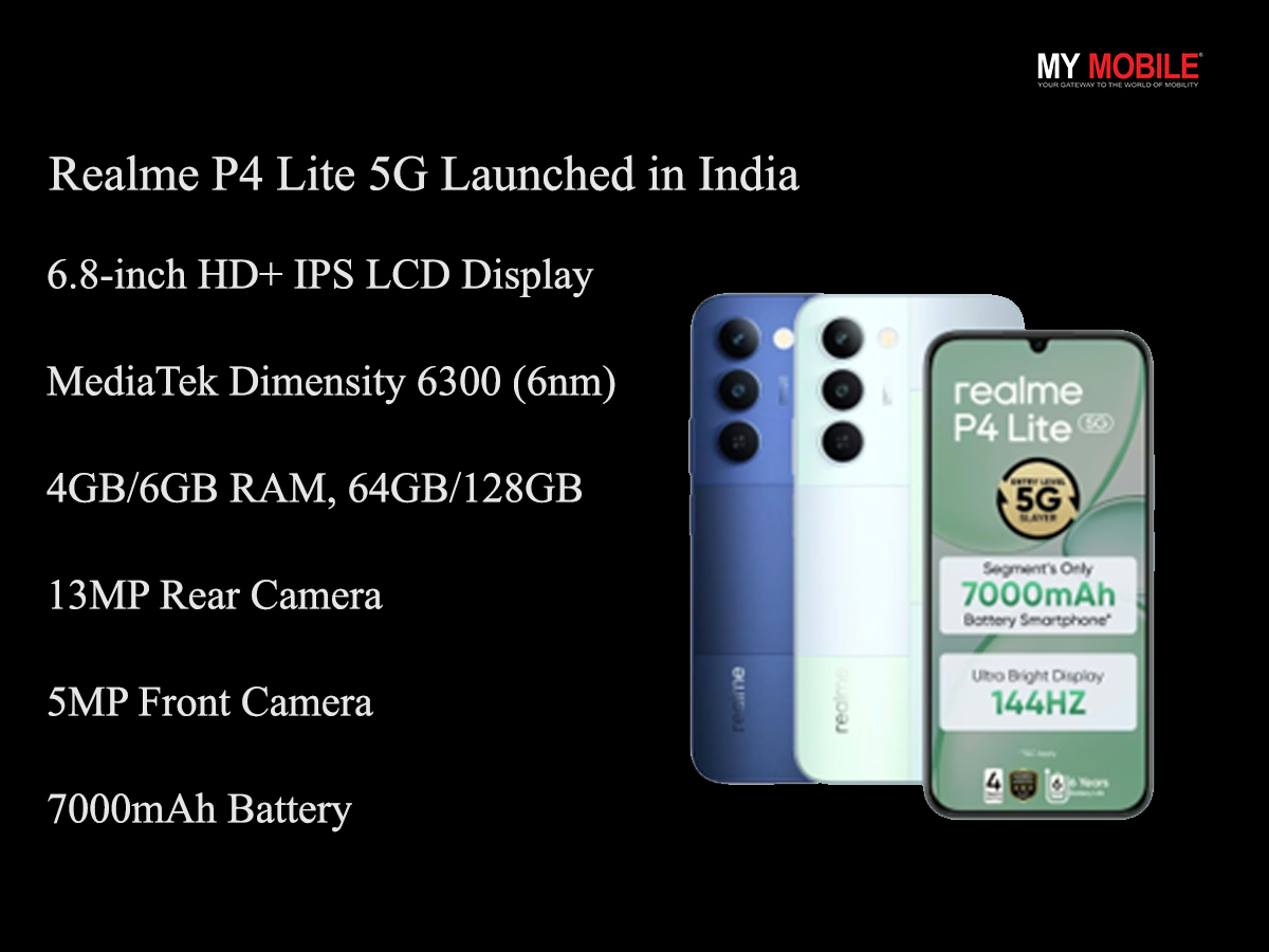 MyMobile_India's tweet image. realme P4 Lite 5G launched in India with 144Hz display and 7000mAh battery

#realmeP4Lite5G #TechNews #SmartphoneLaunch #MobileUpdates

Read More: mymobileindia.com/realme-p4-lite…