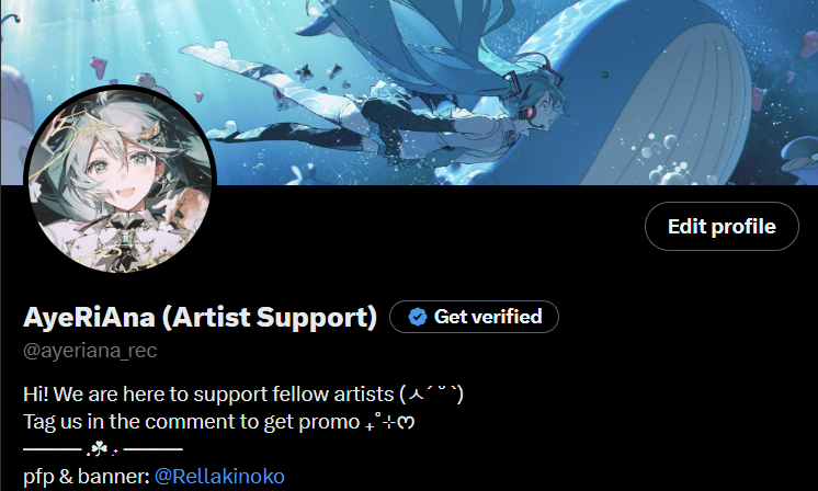 AyeRiAna (Artist Support) tweet media