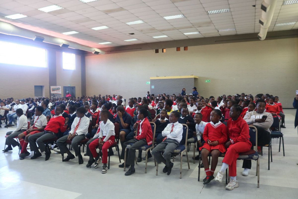 SocdevFs's tweet photo. CRIME PREVENTION AND HUMAN RIGHTS AWARENESS CAMPAIGN AT BATHO LOCATION.

19 March 2026, Crime prevention and human rights awareness campaign is currently underway at Batho Location Hall in Bloemfontein with learners from various schools. 

#fssocdev https://t.co/txwbZatXDg
