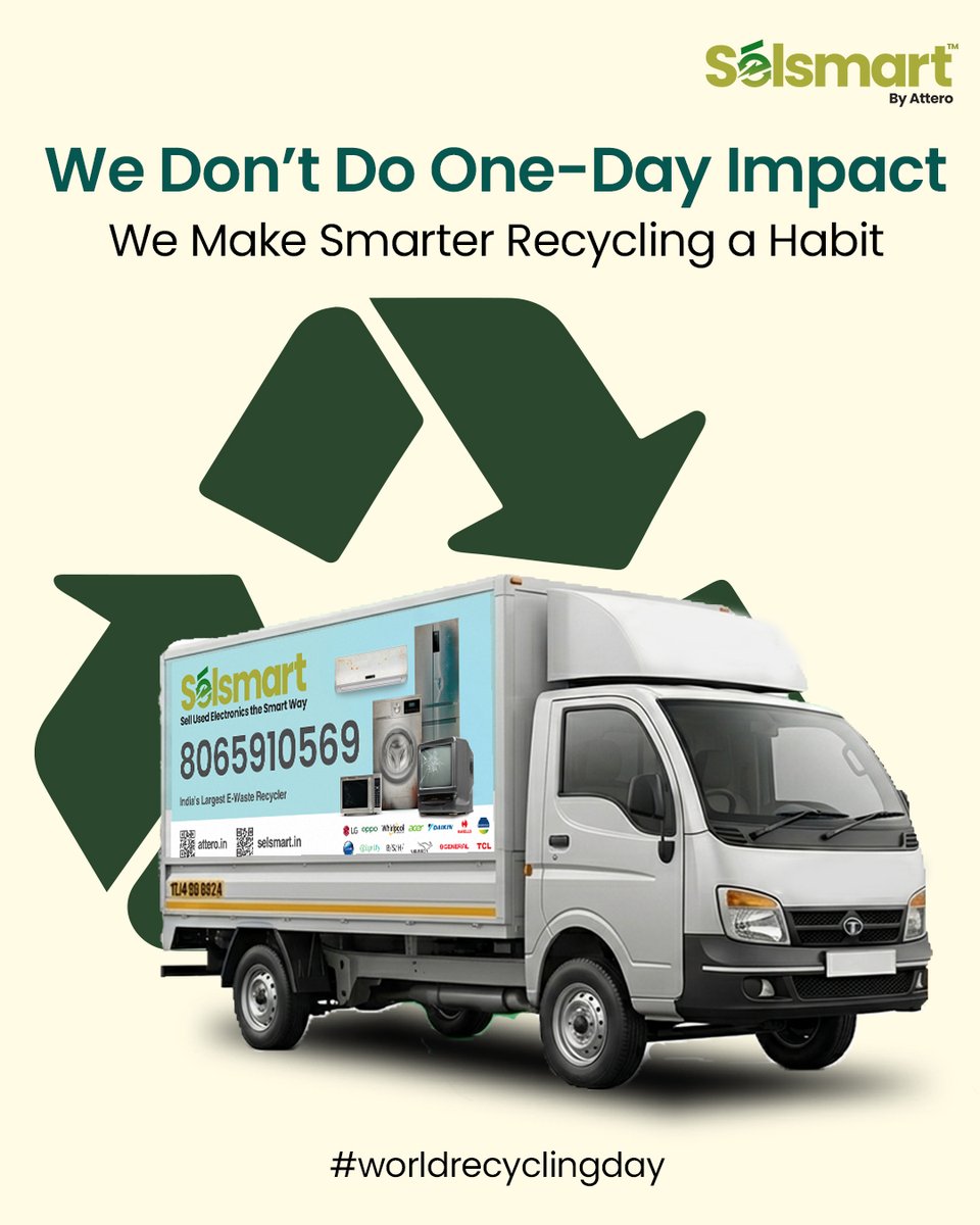 Selsmart_'s tweet image. We don’t show up once a year.
We show up every day. ♻️
Because real change is consistent.

#WorldRecyclingDay

#oldelectronics #recycle #reusereducerecycle