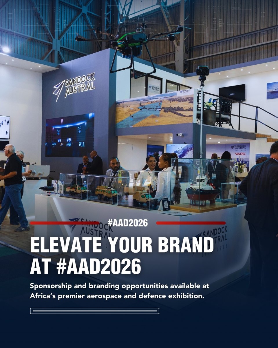 aadexpo's tweet image. Elevate your presence at #AAD2026.

We offer advertising and branding opportunities across on-site and digital platforms.

📅 16–20 September 2026
📍 Air Force Base Waterkloof, City of Tshwane

Learn more: aadexpo.co.za/sponsors/becom…

#BrandVisibility