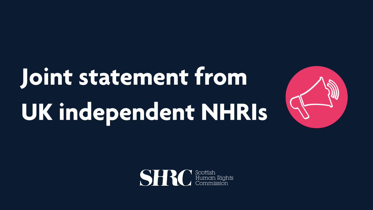 We released a joint statement with <a href="/EHRC/">EHRC</a>  and <a href="/NIHRC/">Northern Ireland Human Rights Commission</a> on the importance of the European Convention on Human Rights (ECHR).

Read the full statement on our website:
scottishhumanrights.com/media/3298/pdf…