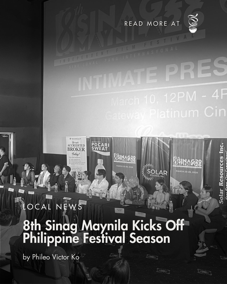 Before the 8th Sinag Maynila Film Festival begins its run from March 23 to 39, cast and crew of the festival’s feature film finalists attended an intimate press conference last March 10 to gush over their work.

Read the full story here: sinegang.ph/local-news/8th…