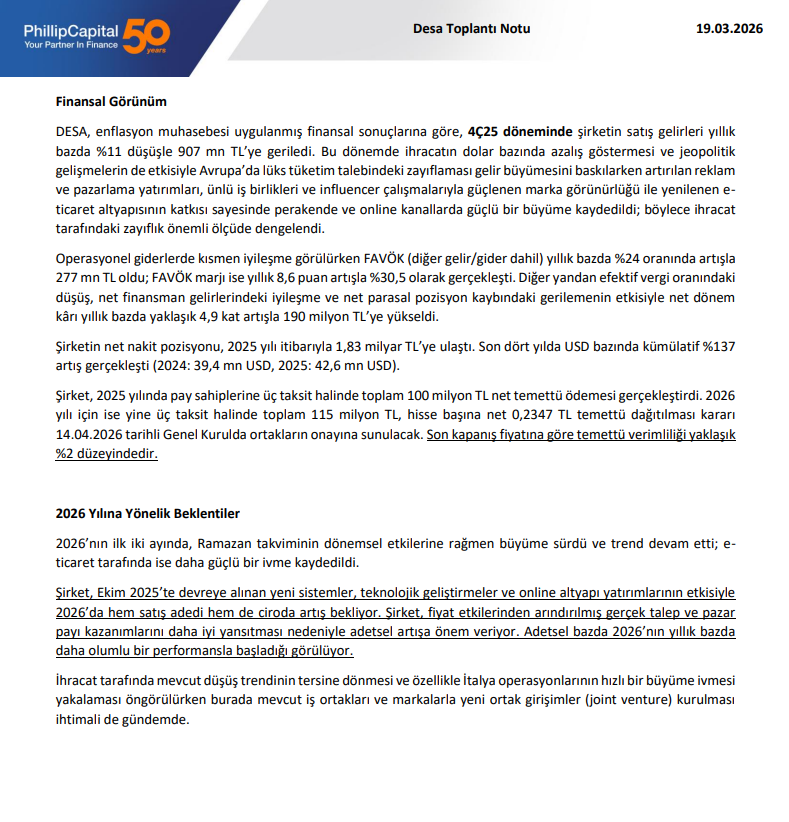 Gercek_Borsaci's tweet image. #DESA 📍 Desa Deri Analist Toplantısı Notları 👇