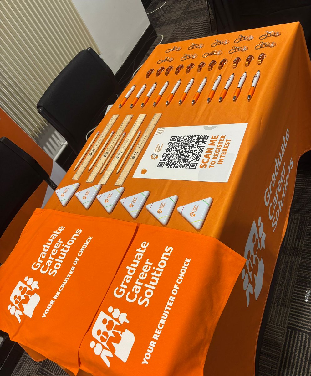 GradSpecialists's tweet photo. All setup and excited to chat about all things graduate recruitment. 

If you're on campus today, head on over to our stand to talk with the team. If not, then reach out directly to start the conversation today 👍 https://t.co/gfCxduJBlj