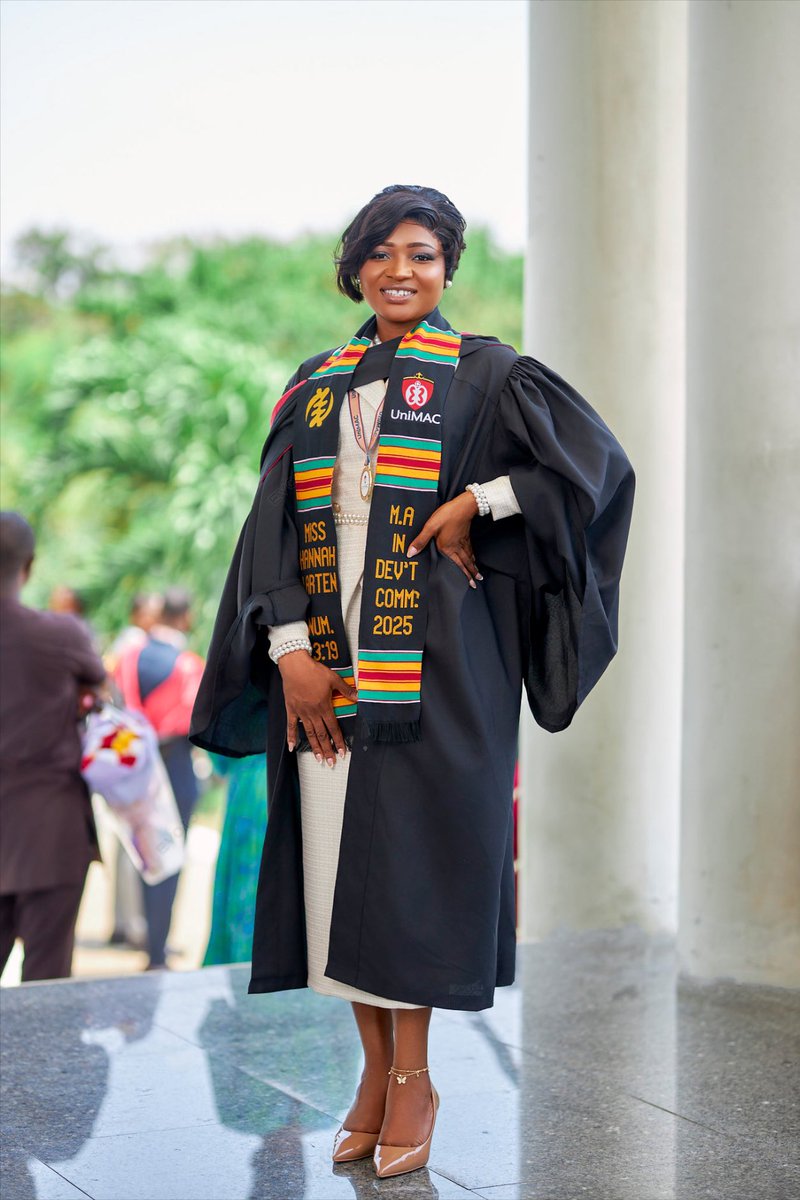 HLarten's tweet photo. Masters bagged 
Congratulations to me 🎊🙏❤️. 
People of Tatale in the Northern Region, I made it and together we made it ❤️.
The sky is our starting point🎊❤️🙏 https://t.co/XQKM6rCezN