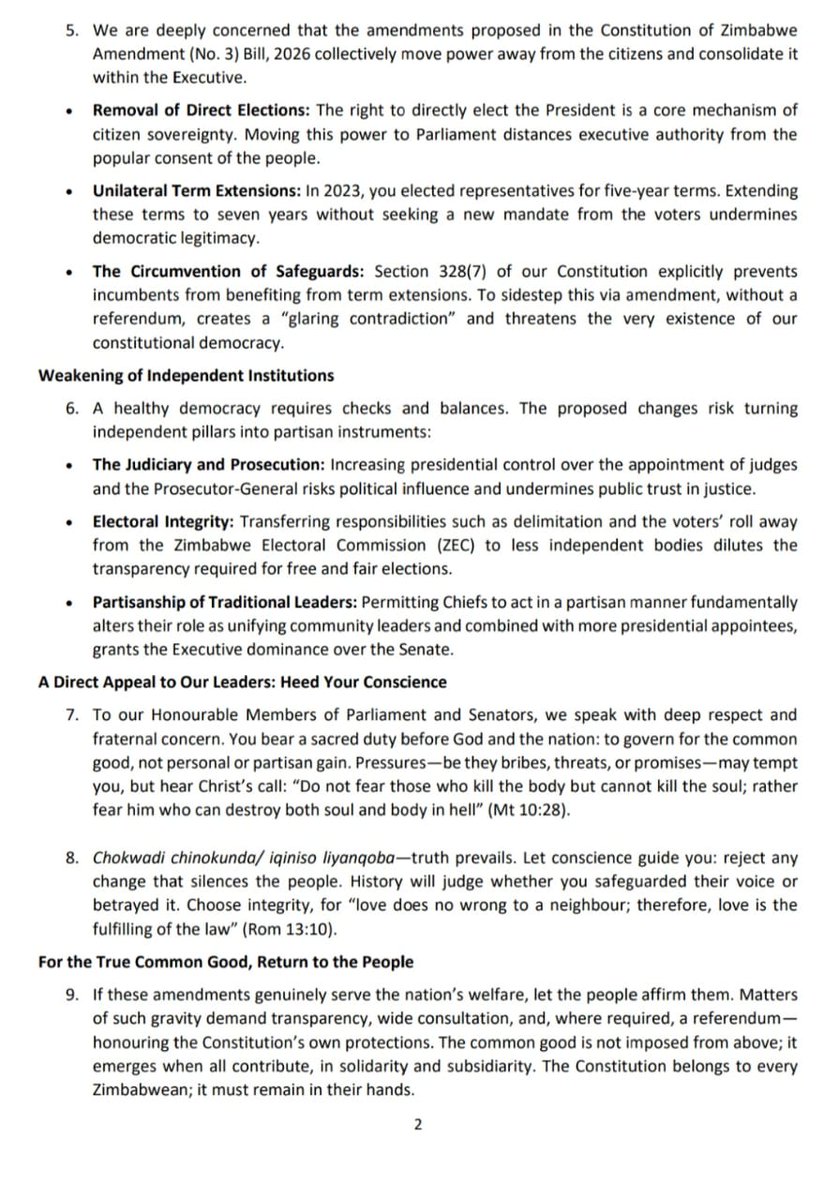 ZCBCSOCCOM24's tweet photo. Zimbabwe Catholic Bishops' Conference  pastoral message on the Constitutional Amendment  No. 3
@NewsHawksLive @CorahOnline @CcjpMasvingo @ZimNewsUpdates @Newsday @thestandardzim @NewZimbabweCom @dailynews24_NG @amnesty_zim https://t.co/0uiO6kBY1N