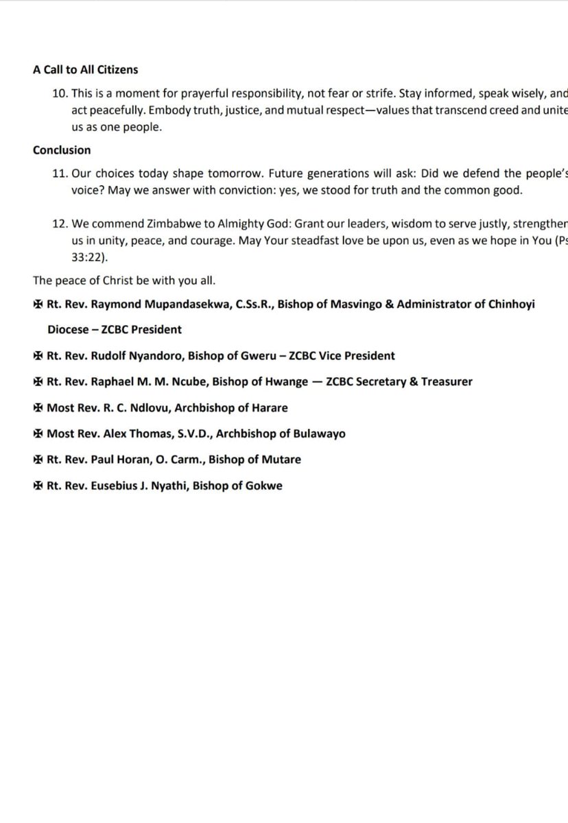 ZCBCSOCCOM24's tweet photo. Zimbabwe Catholic Bishops' Conference  pastoral message on the Constitutional Amendment  No. 3
@NewsHawksLive @CorahOnline @CcjpMasvingo @ZimNewsUpdates @Newsday @thestandardzim @NewZimbabweCom @dailynews24_NG @amnesty_zim https://t.co/0uiO6kBY1N