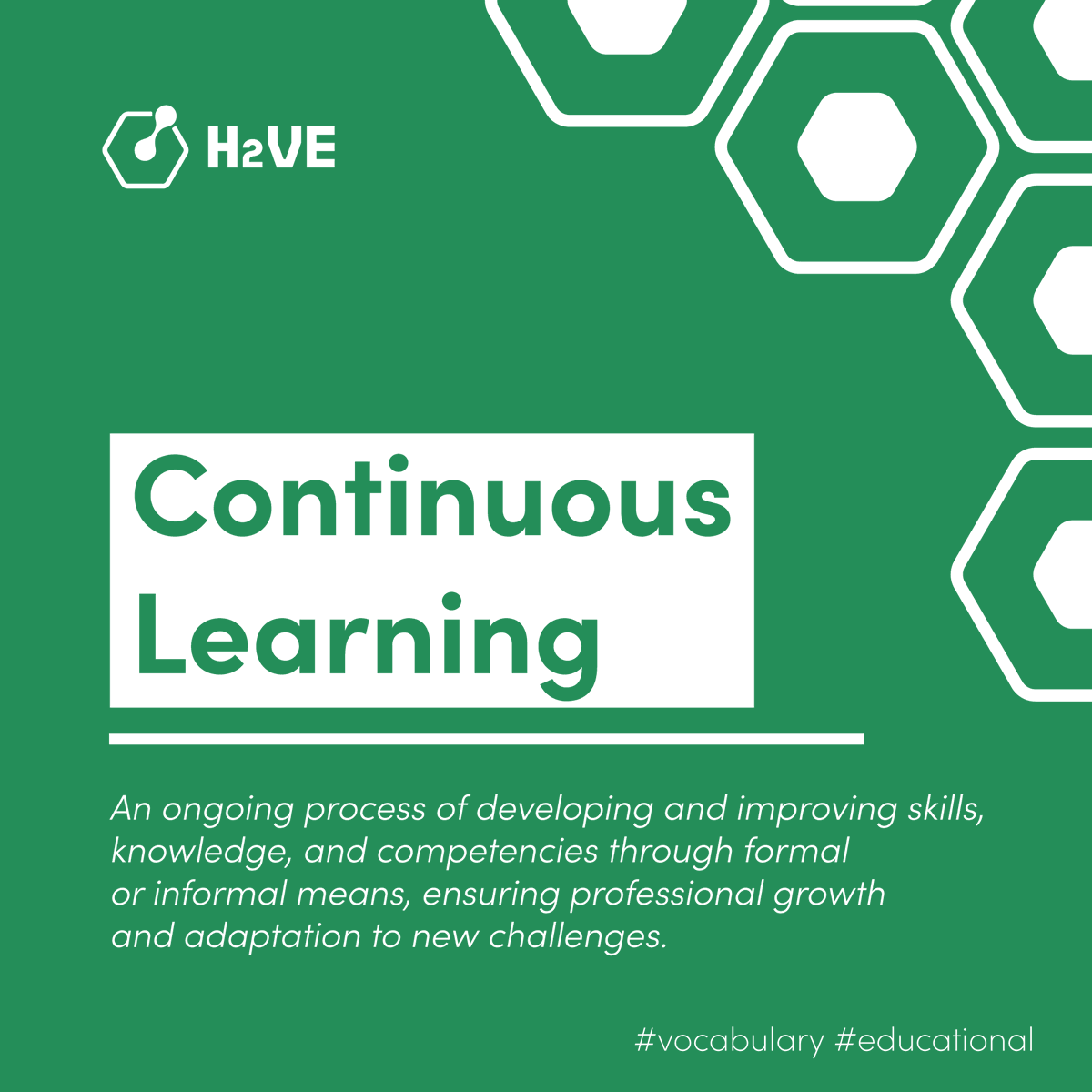 🔍 H2VE Vocabulary | Continuous Learning

Continuous learning is the ongoing development of skills and knowledge through formal or informal learning. It supports professional growth, adaptability and upskilling in the hydrogen transition.

#H2VE #ContinuousLearning #Skills