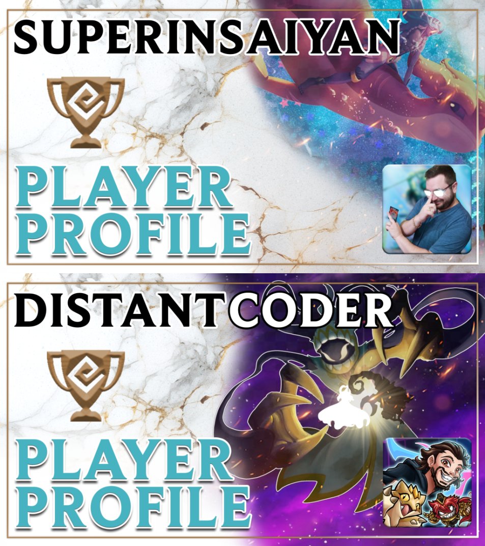 Today's Player Profiles:

SuperInsaiyan (<a href="/SuperInsaiyan18/">SuperInsaiyan18</a>)
&amp; DistantCoder (<a href="/DistantCoder/">DistantCoder</a>)

SuperInsaiyan: lorenexustcg.wordpress.com/2026/03/19/pla…
DistantCoder: lorenexustcg.wordpress.com/2026/03/19/pla…