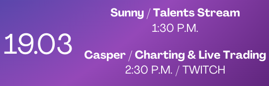 ⏰  DOUBLE STREAM ALERT ⏰ 

Today we’re running TWO 🔥 sessions UCT time:

Sunny / Talents Stream  
Live forex trading with TJLs 
discord.gg/connecting

<a href="/casper_XBT/">Casper</a>  / Charting &amp; Live Trading
Real-time charting, entries and full screen action. 
twitch.tv/casperxbt