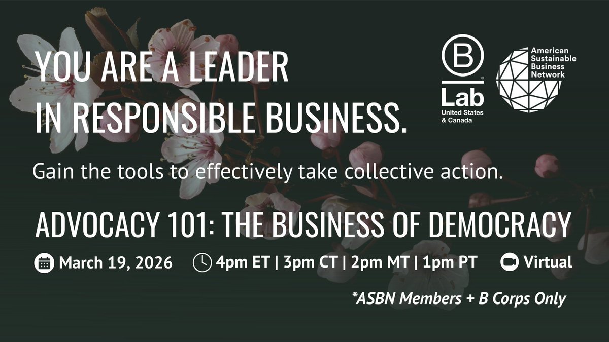 American Sustainable Business Network tweet media