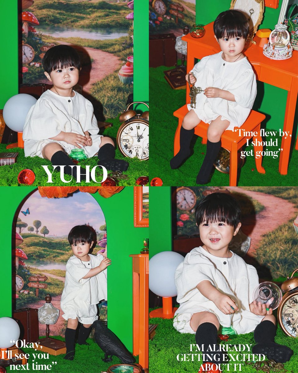 rayainalif's tweet photo. They dressed him exactly like his first scene in the drama for this photoshoot, famous baby looking so cute #OurUniverse https://t.co/OJDLSl2T0h