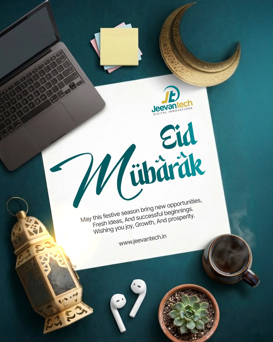myjeevantech's tweet photo. Eid Mubarak from Jeevan Tech! 🌙

May this festive season bring new opportunities, fresh ideas, and successful beginnings.
Wishing you joy, growth, and prosperity in everything you do.

#EidMubarak #JeevanTech #FestiveWishes #Growth #Success #DigitalInnovation https://t.co/GPc89gYqcI