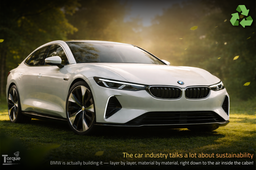 TorqueTales317's tweet image. The car industry talks a lot about sustainability. ♻️  

BMW is actually building it — layer by layer, material by material, right down  to the air inside the cabin.

30% recycled content. 33% less CO2 battery cell.

Full story: bit.ly/bmw-cabin-air 

#TorqueTales #BMWGroup