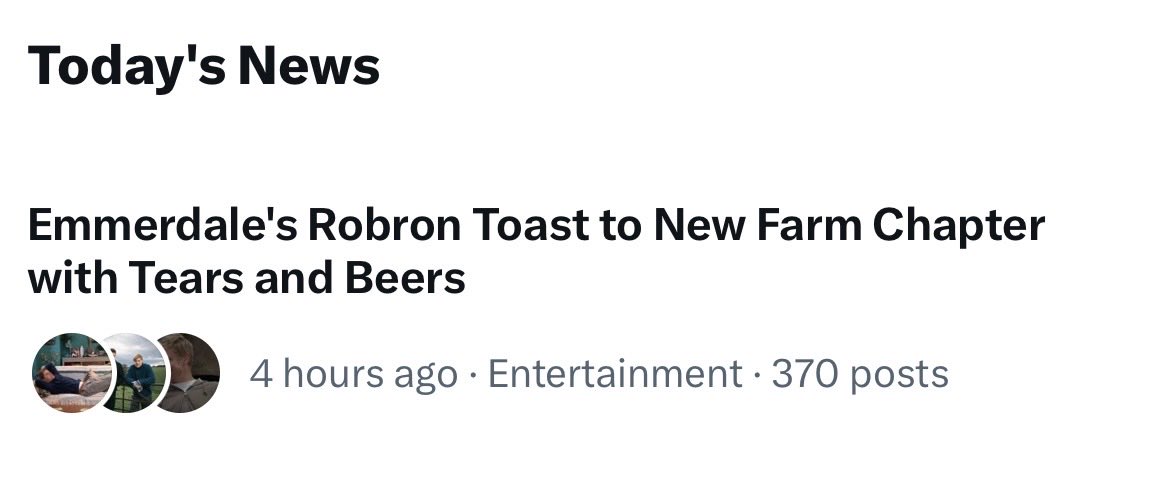 SuzieLaw83's tweet photo. Today’s news!! YYYEEESSS!! LOVE IT!! #robron #robronforever #thesequal #emmerdalefarm #robronfarm 😁😍🥰🥂🫶😘❤️ https://t.co/Z3YxLnrR3c