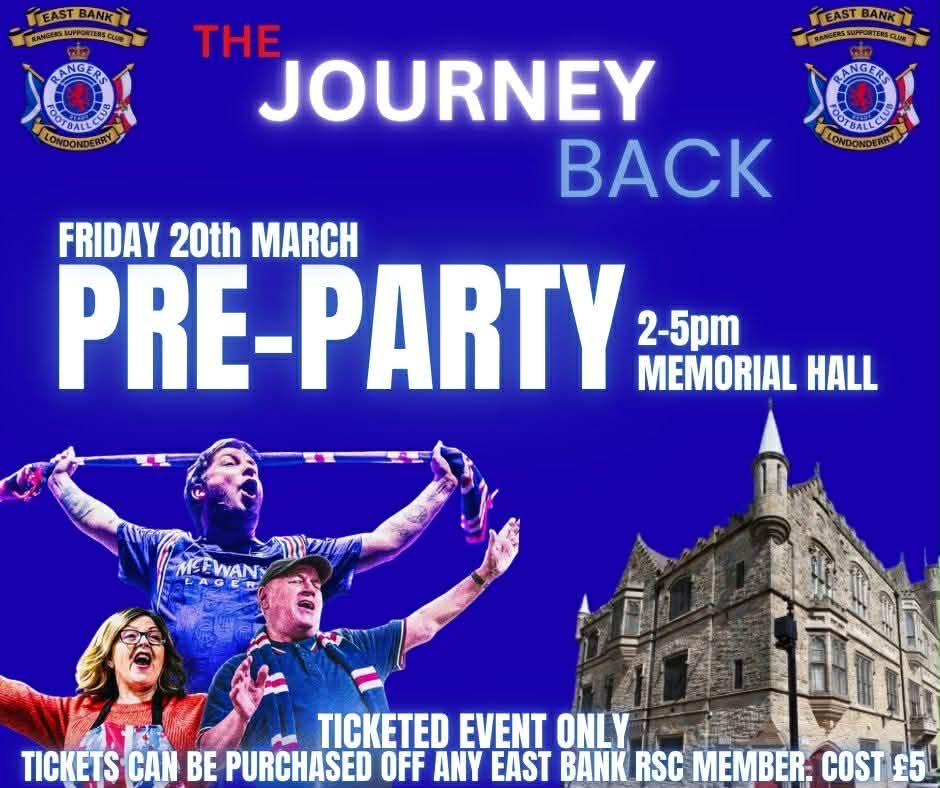 jordanthompo's tweet photo. Join us tomorrow in the memorial hall for our journey back pre party. Tickets £5 can pay at the door. Let’s make it a good one 🙌🇬🇧 https://t.co/p0YrGiuloJ