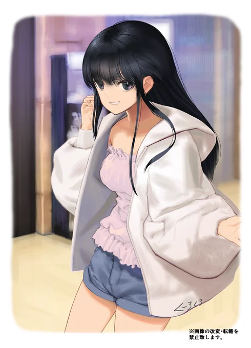 黒髪ロング女子。