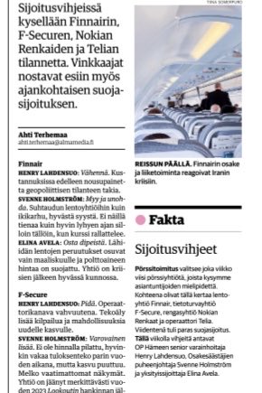 HLahdensuo's tweet photo. Kauppalehti 19.3.2036 sijoitusvihjeet 
#sijoittaminen https://t.co/aIeaN6QQjD