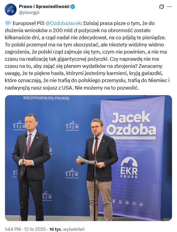 Kto by pomyślał, że jeszcze pół roku temu p. <a href="/OzdobaJacek/">Jacek Ozdoba</a> był tak żarliwym zwolennikiem programu SAFE. 

A to, że w grę wchodziła gigantyczna pożyczka, w ogóle mu nie przeszkadzało. 

Czytam jego enuncjacje i martwię się o jego kręgosłup. Jak on znosi te skręty i wygięcia?