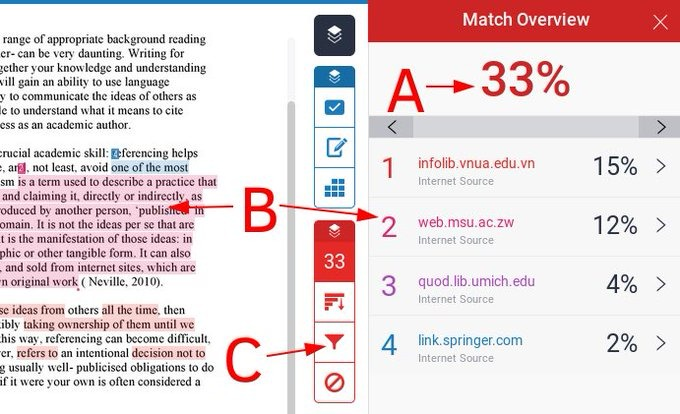 🖇️لما تسلم بحثك ويظهر فيه نسبة تشابه Similarity عالية😞 مما يشير إلى احتمالية وجود Plagiarism 
💭الحل ببساطة:
انسخ الجُمل المظللة مثل اللي في الصورة👇🏻
واعمل لها إعادة صياغة في أحد المواقع:
quillbot.com
spinbot.com
duplichecker.com