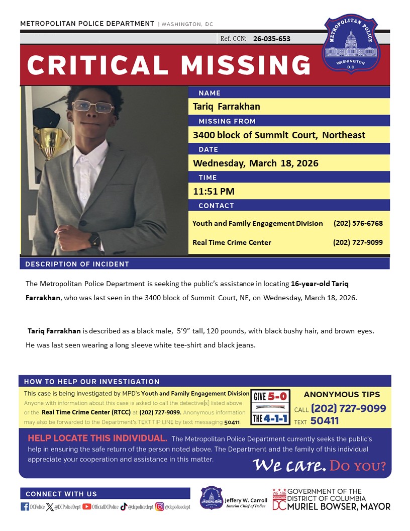 DC Police Department tweet media