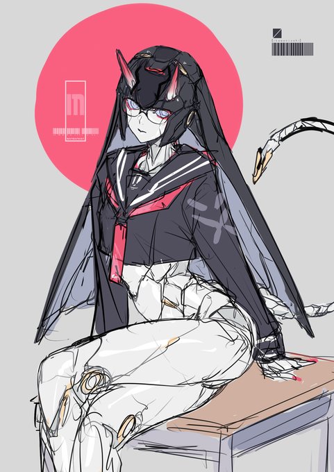 メカメガネっ娘落書き 