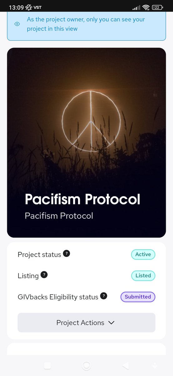 PP_Architect's tweet photo. @Giveth Consistency is key when systems fail. 🕊️
​While 9/9 Pacifist orgs remained silent, we build a solution for conscientious objectors based on code, not "goodwill".
​Support Pacifism Protocol on Giveth: 🔗
https://t.co/onscaoBNUs
​#PublicGoods #Giveth #ReFi https://t.co/3IPybqSmIG