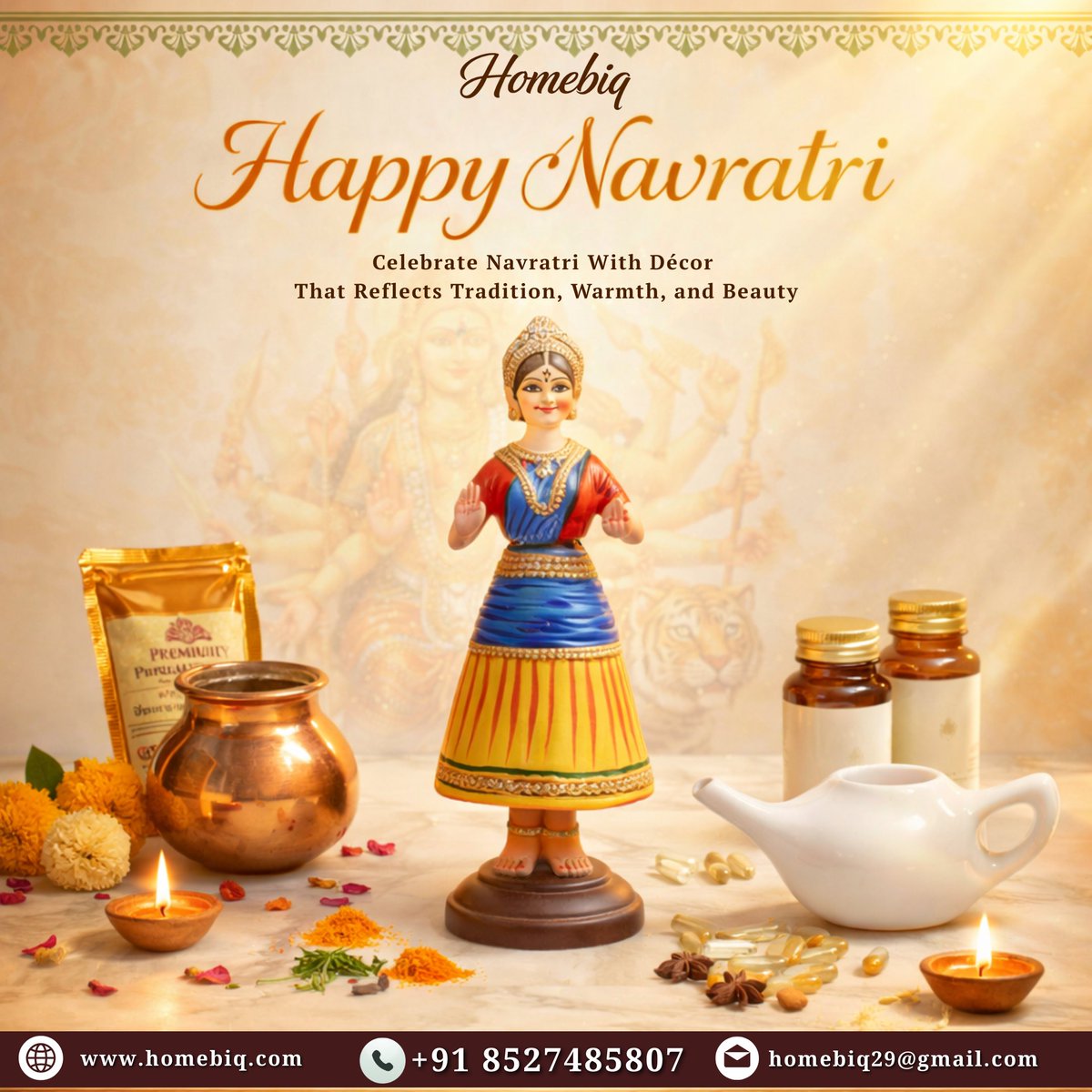 anu986482591105's tweet image. Celebrate the spirit of Navratri by turning your home into a space of devotion

📞 Contact Us Today
📱 +91-8527485807
📧 support@homebiq.com
🌐 HomeBiq.com

#HappyNavratri #Navratri2026 #FestiveDecor #HomeDecorIndia #IndianFestivals #NavratriVibes #FestiveHome #