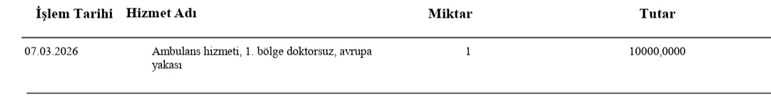 Samsun'da Liv Hospital hastanesinde yaşadığı mağduriyeti paylaşan takipçimiz:

"Refakatçi kalırken koltuğunuza 1 gün oturdum ve faturaya (Refakatçi Yatağı 1. Sınıf) adı altında 10.690 TL ücret yazılmış. 

Orada olmadığımız bir tarihte ve doğal olarak kullanmadığımız Ambulans için