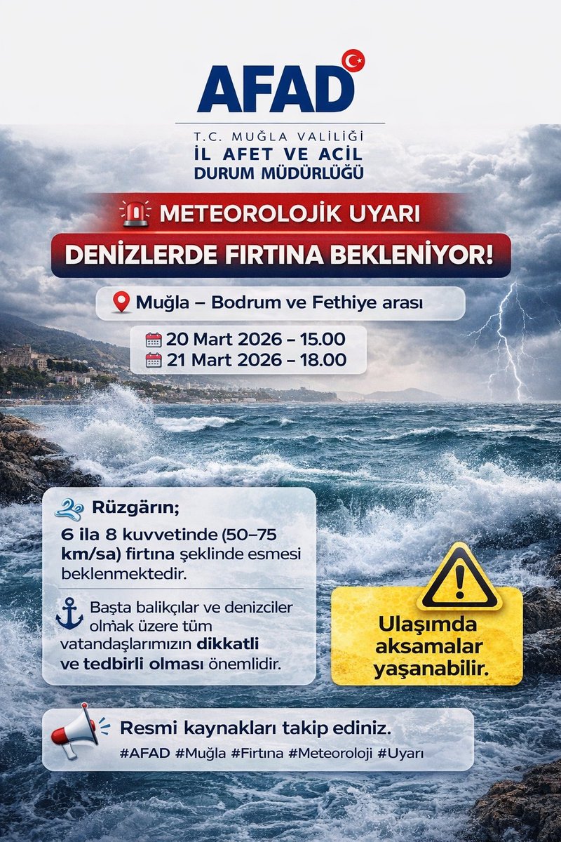 AFAD Muğla tweet media