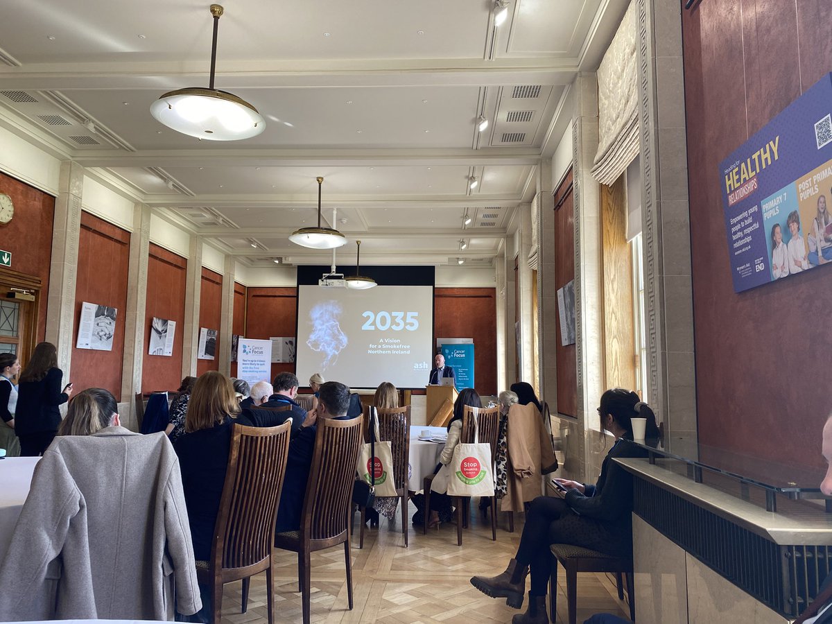 Delighted to represent <a href="/nichstweet/">Northern Ireland Chest Heart & Stroke</a> at the ASH NI event at Parliament Buildings Stormont about tobacco and vaping and in particular the Tobacco and Vaping Bill which will be passed by Westminster soon. <a href="/CancerFocusNI/">Cancer Focus Northern Ireland</a>