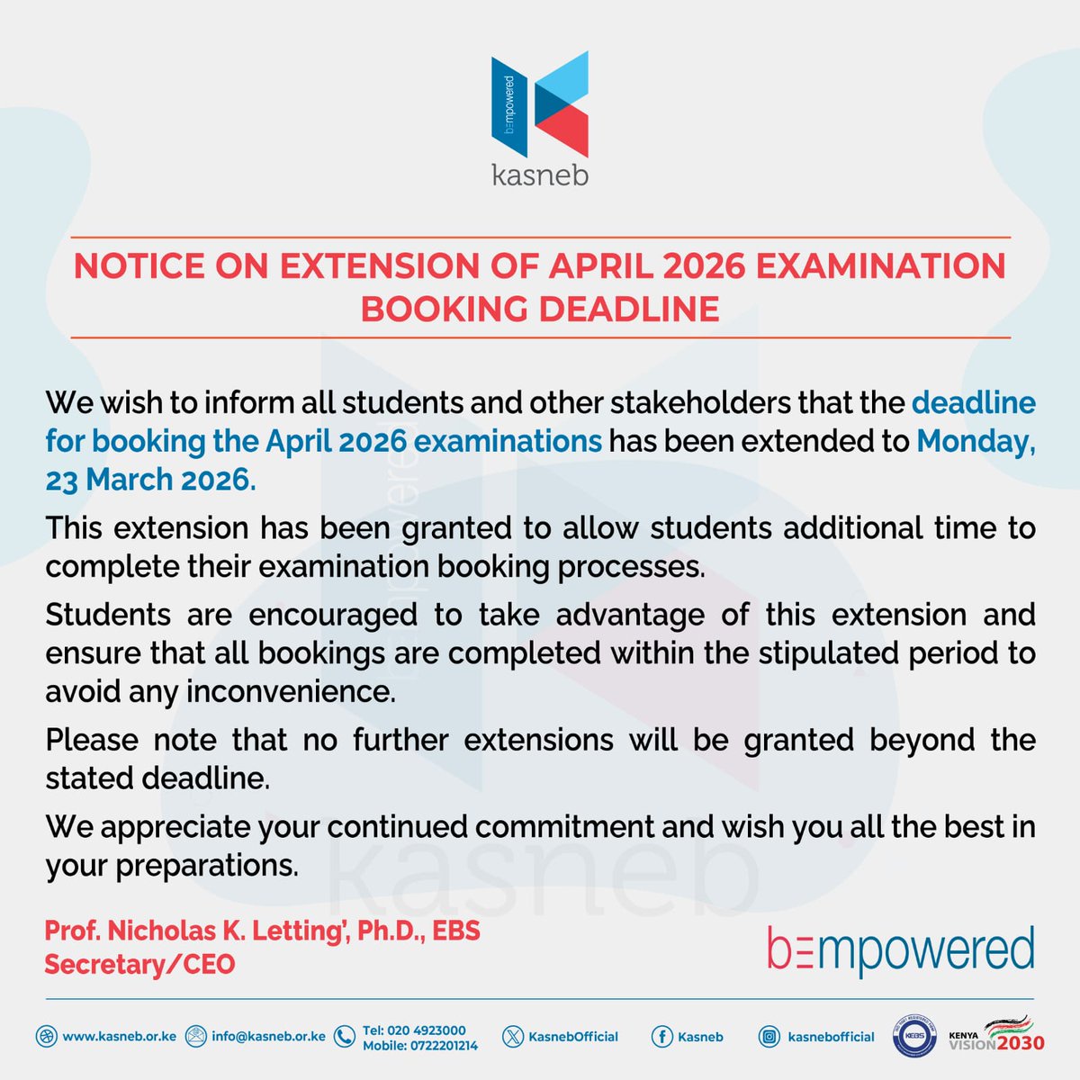 KASNEB Foundation tweet media