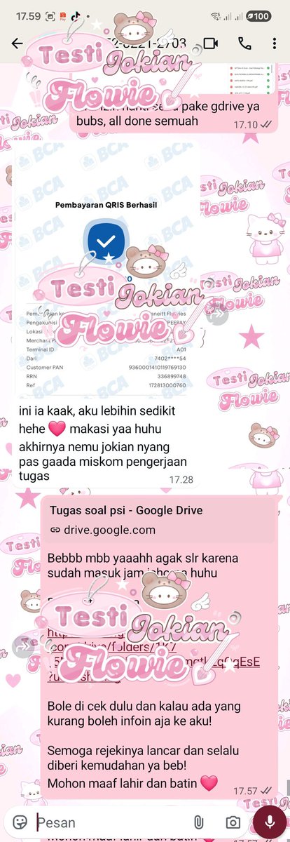 Flowie! Joki tugas with 4.5k+ testi✨️ tweet media