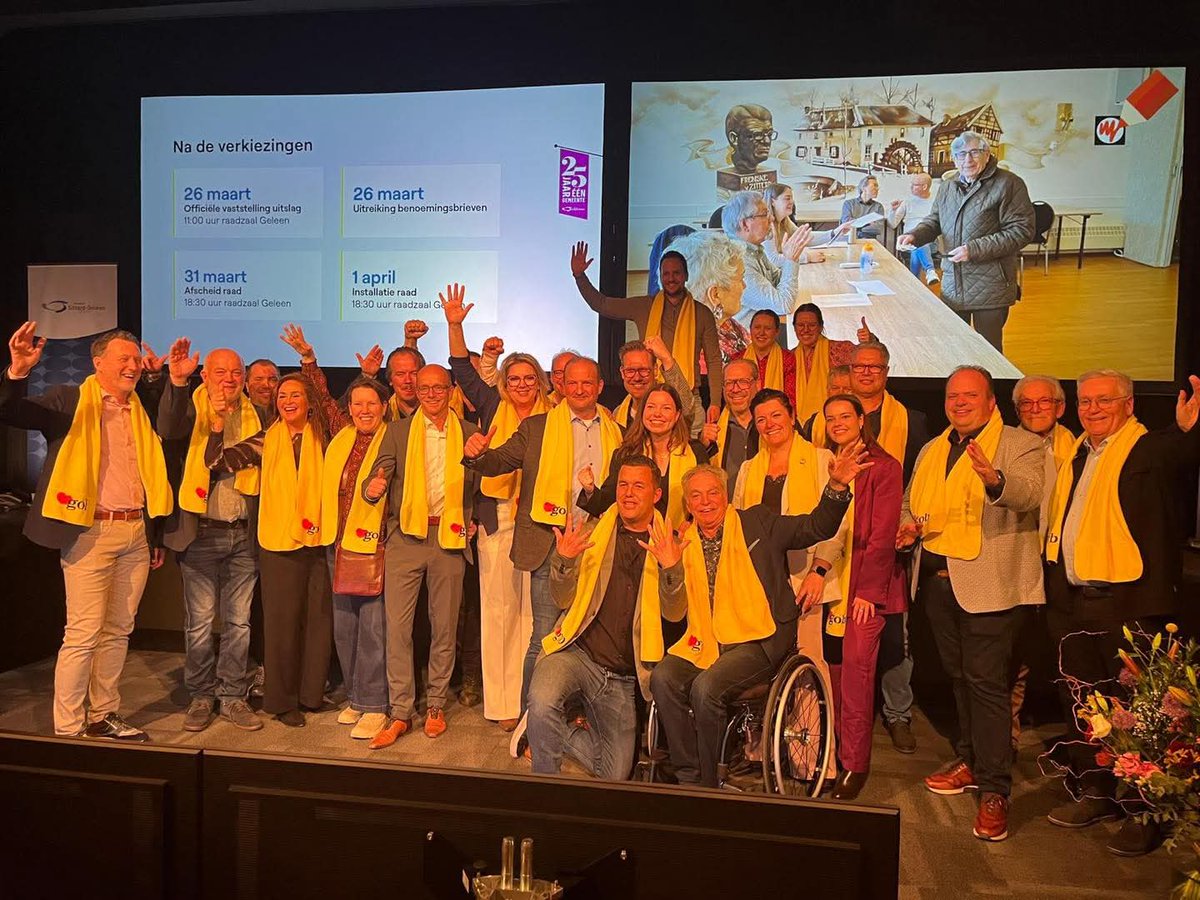 💛Voorlopige uitslag gemeenteraadsverkiezingen; 10 zetels voor gob en wederom de grootste partij in Sittard-Geleen 💛 Trots op het resultaat. Kiezers bedankt voor het vertrouwen!
#altijddichtbij #sittardgeleen #gemeenteraadsverkiezingen2026