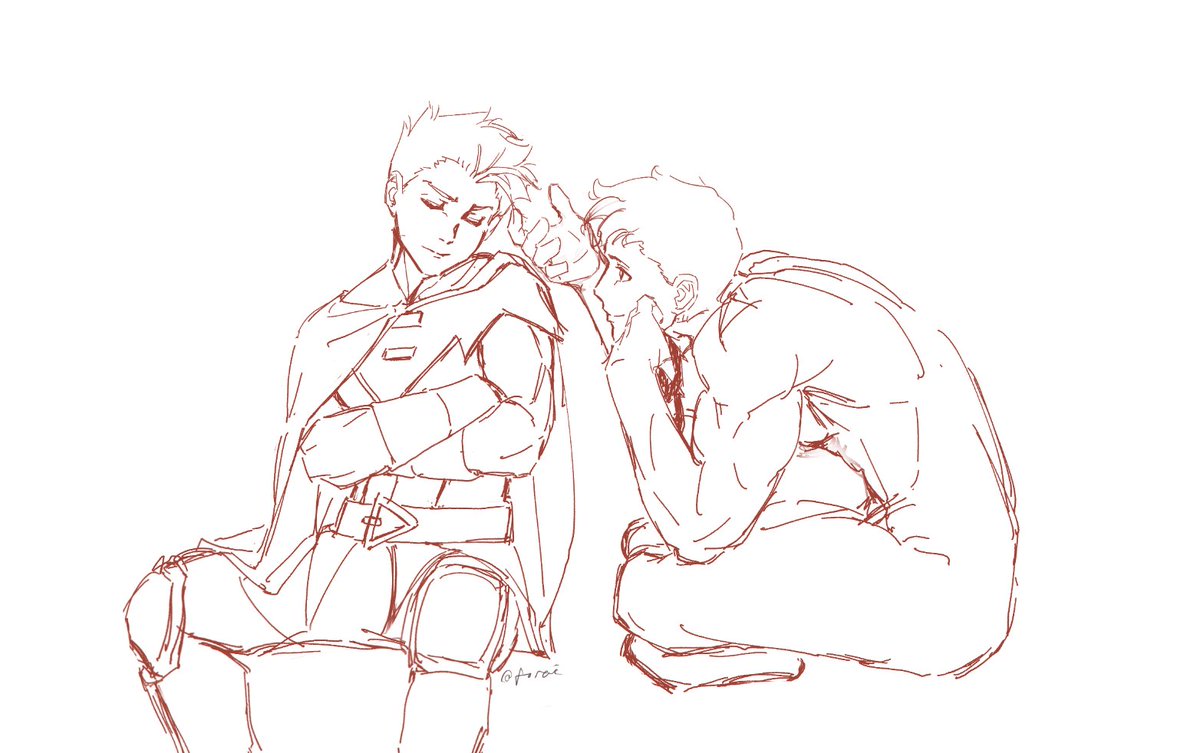 forae533137's tweet photo. the unshaded sketch of #them 
#damianwayne #jonkent #jondami https://t.co/fxSme8k5n9
