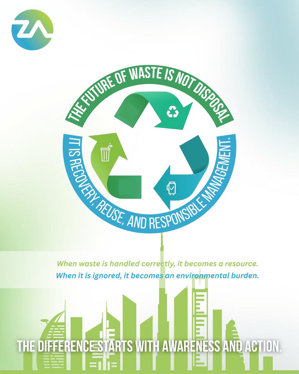 zawm_ae's tweet photo. The UAE is moving toward a circular economy to reduce landfill and improve resource efficiency.

Waste management plays a key role and every responsible decision counts.

#CircularEconomy #SustainableUAE #WasteManagementUAE https://t.co/eUtpE1zv2R