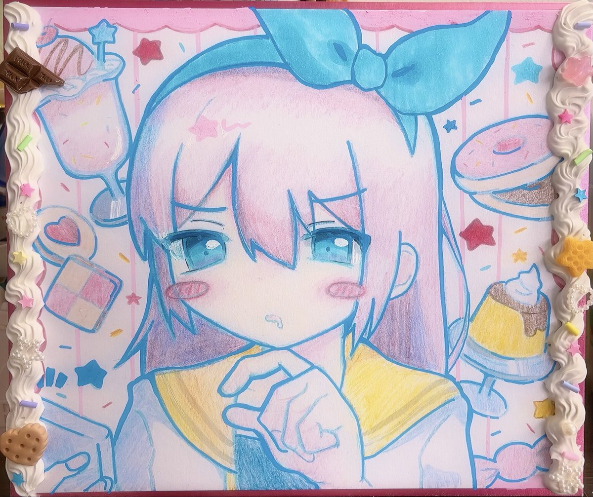 #OMORIFANART 
萌え萌えオーブリーちゃん色紙