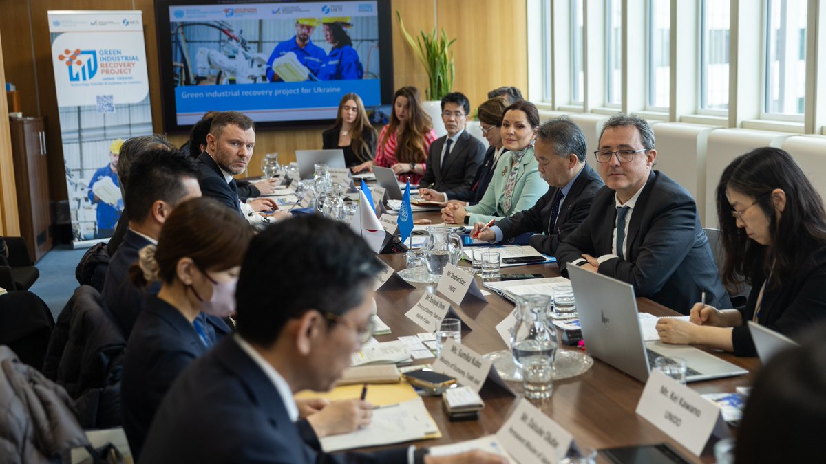 UNIDO's tweet image. Strengthening #partnerships for #Ukraine’s future 🇺🇦

#UNIDO, Japan and Ukraine convened the first Tripartite Industrial Policy Dialogue in Vienna to advance green industrial #recovery, innovation and sustainable growth.

🔗tinyurl.com/IndustrialPoli…

#UNIDORecoveryProgrammes
