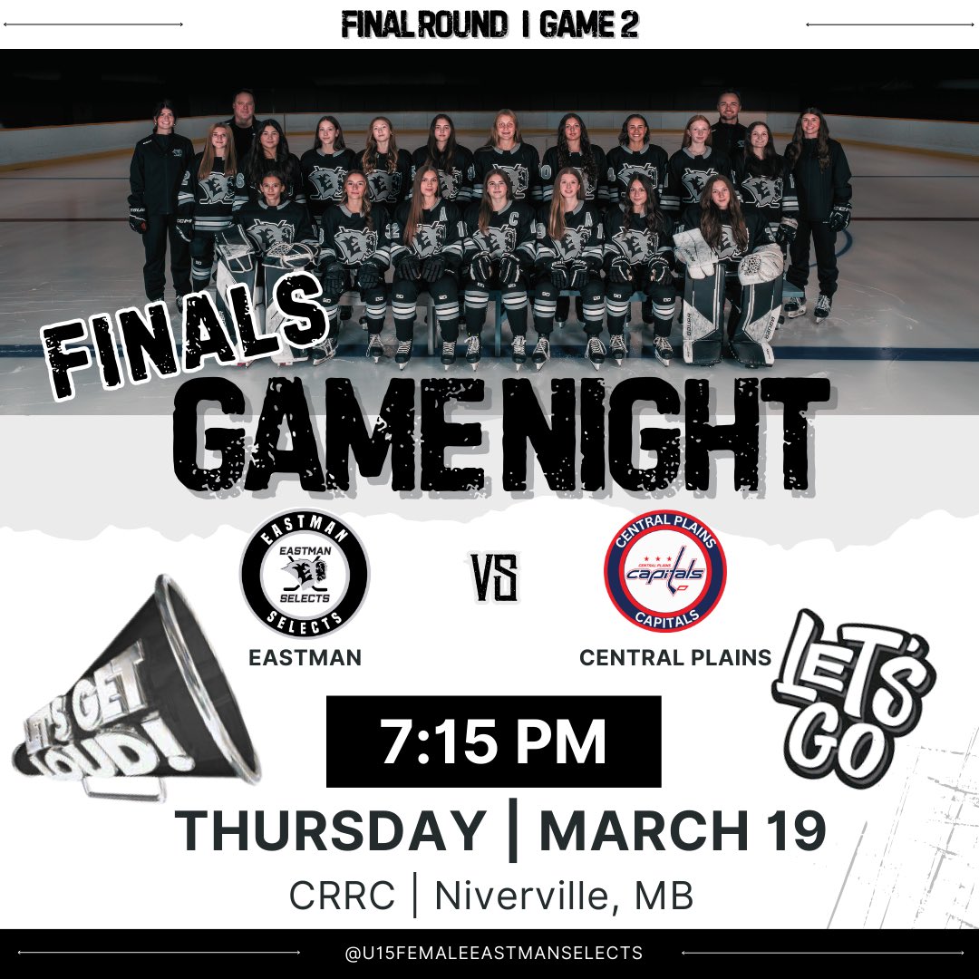 It’s Game 2 in Niverville. 🏒
The Selects are ready to respond on home ice. Let’s pack the rink and cheer them on!
#SelectsFamily #PlayoffHockey #HomeIce